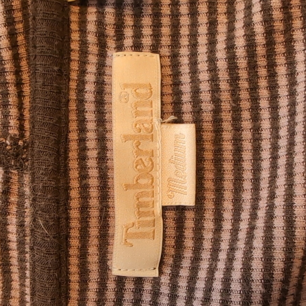Timberland Purple & Dark Brown Striped Hooded Cardigan Size Medium - Picture 4 of 6